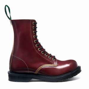 Solovair 11 Eye Steel Toe Derby Støvler Herre Rød | 11-1981-CR-060