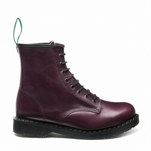 Solovair Gaucho 8 Eye Derby Støvler Dame Bordeaux | S8-551-CH-BUR-G-030
