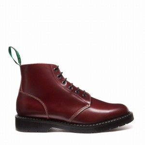 Solovair Hi-Shine 6 Eye Astronaut Støvler Dame Rød | S6-969-OX-G-030