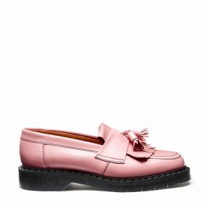 Solovair Hi-Shine Tassel Loafers Dame Lyserød | S0-1022-PK-BL-G-090