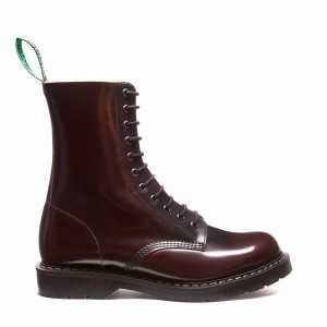 Solovair Rub-Off 11 Eye Derby Støvler Herre Bordeaux | S11-981-BUR-G-030
