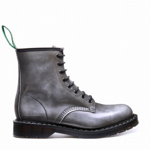 Solovair Rub-Off 8 Eye Derby Støvler Herre Grå | S8-551-CGY-RO-G-065