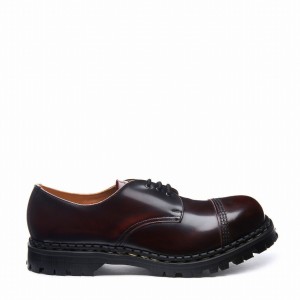 Solovair Rub-Off Steel Toe Capped Gibson Sko Dame Bordeaux | GF3-1370-BUR-RO-030