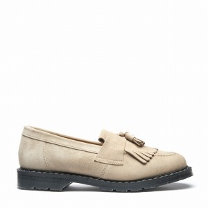 Solovair Suede Tassel Loafers Herre Beige | S0-1022-NU-SUE-G-040