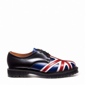 Solovair Union Jack Gibson Sko Herre Sort | 3-995-UJ-060