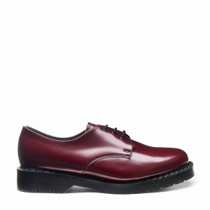 Solovair Vegan Hi-Shine Gibson Sko Dame Rød | VS3-995-OX-VEG-G-030