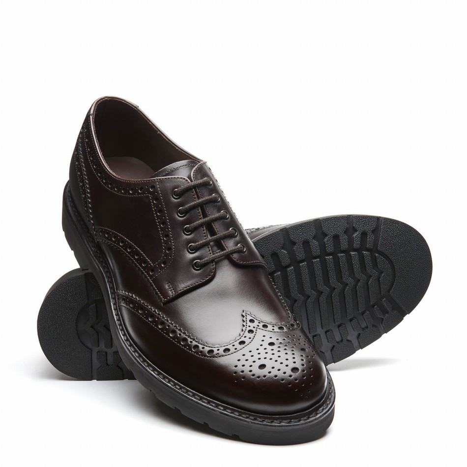 Solovair 5 Eye Gibson Brogue Sko Herre Brune | LS5-813-BNG-B-060