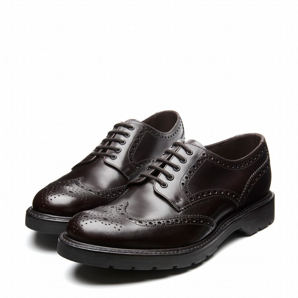 Solovair 5 Eye Gibson Brogue Sko Herre Brune | LS5-813-BNG-B-060