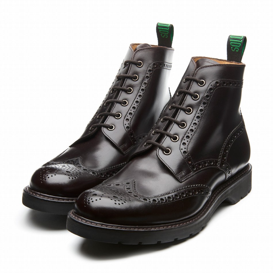 Solovair 6 Eye Derby Brogue Støvler Herre Brune | LS6-019-BNG-B-060