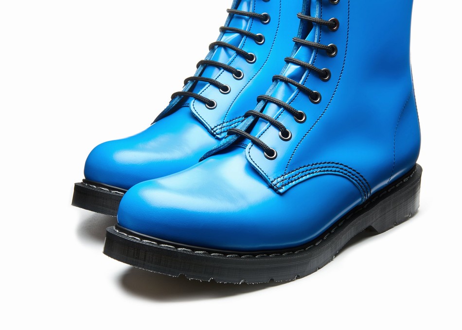 Solovair 8 Eye Derby Støvler Herre Blå | S8-551-BL-NN-G-075