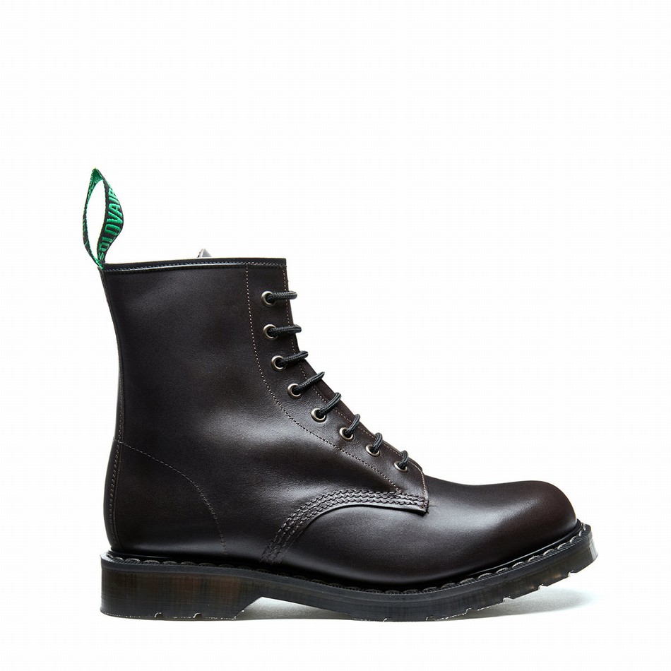 Solovair 8 Eye Derby Støvler Herre Brune | S8-551-BNG-G-040