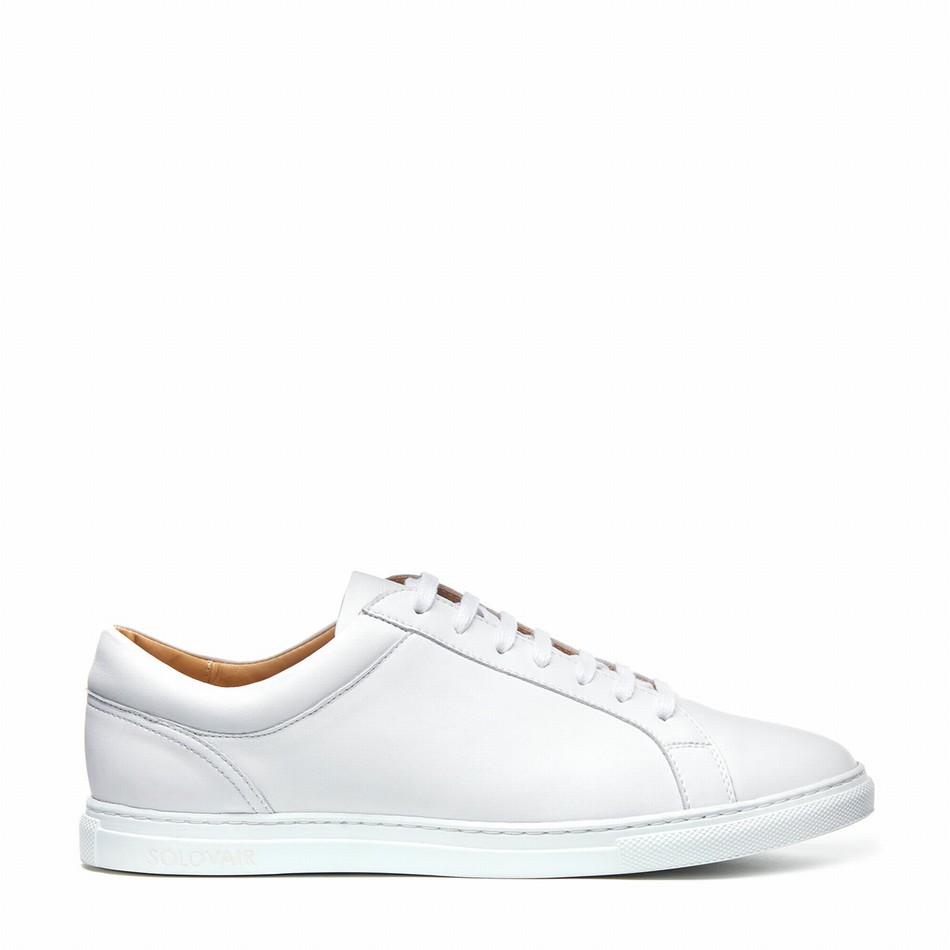 Solovair Calf 070 Sneakers Herre Hvide | S7-070-WH-NP-W-030