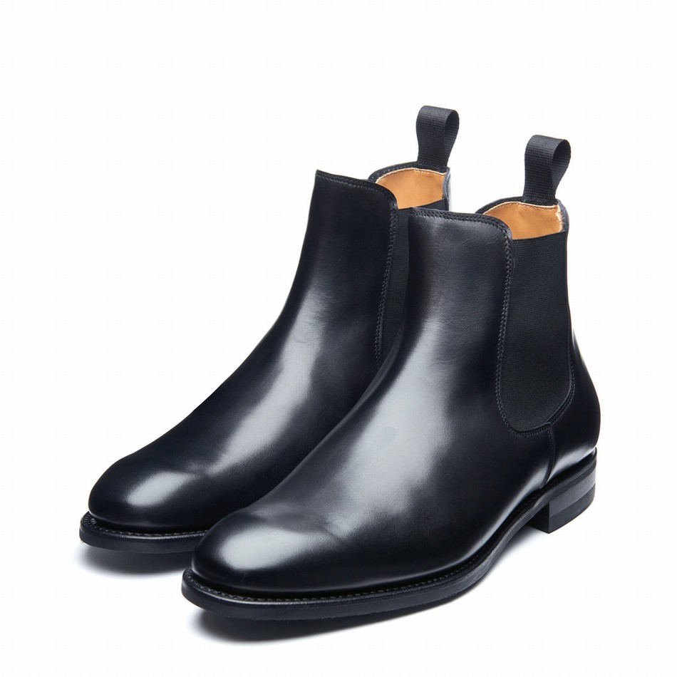 Solovair Calf Chelsea Støvler Herre Sort | 101-BK-PC-060