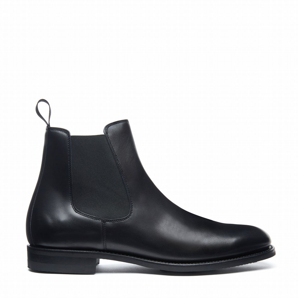Solovair Calf Chelsea Støvler Herre Sort | 101-BK-PC-060