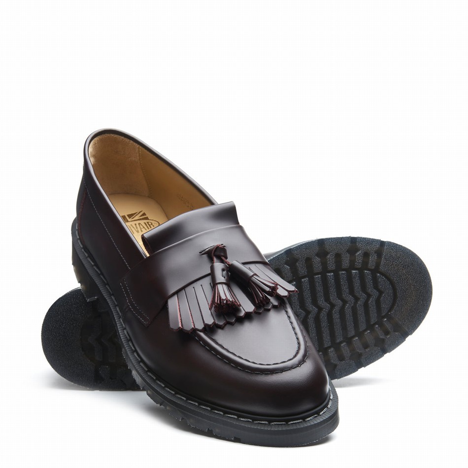 Solovair Cordovan Tassel Loafers Herre Bordeaux | S0-1022-COR-G-030