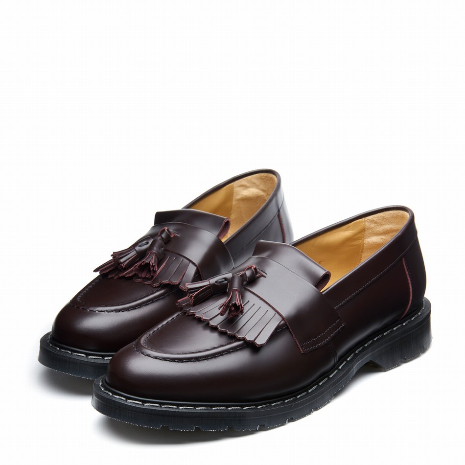 Solovair Cordovan Tassel Loafers Herre Bordeaux | S0-1022-COR-G-030