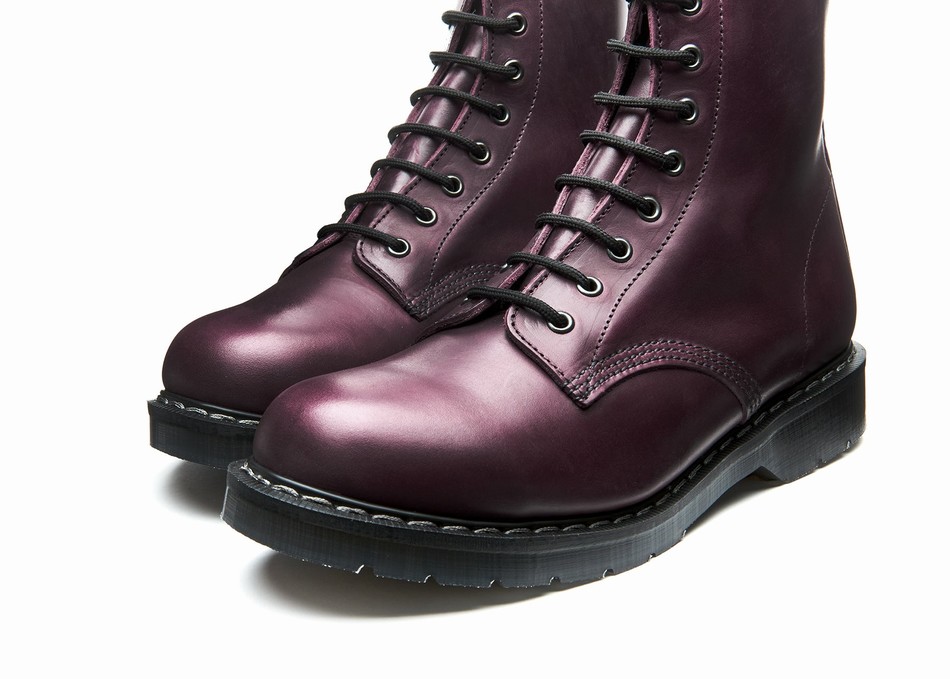 Solovair Gaucho 8 Eye Derby Støvler Dame Bordeaux | S8-551-CH-BUR-G-030