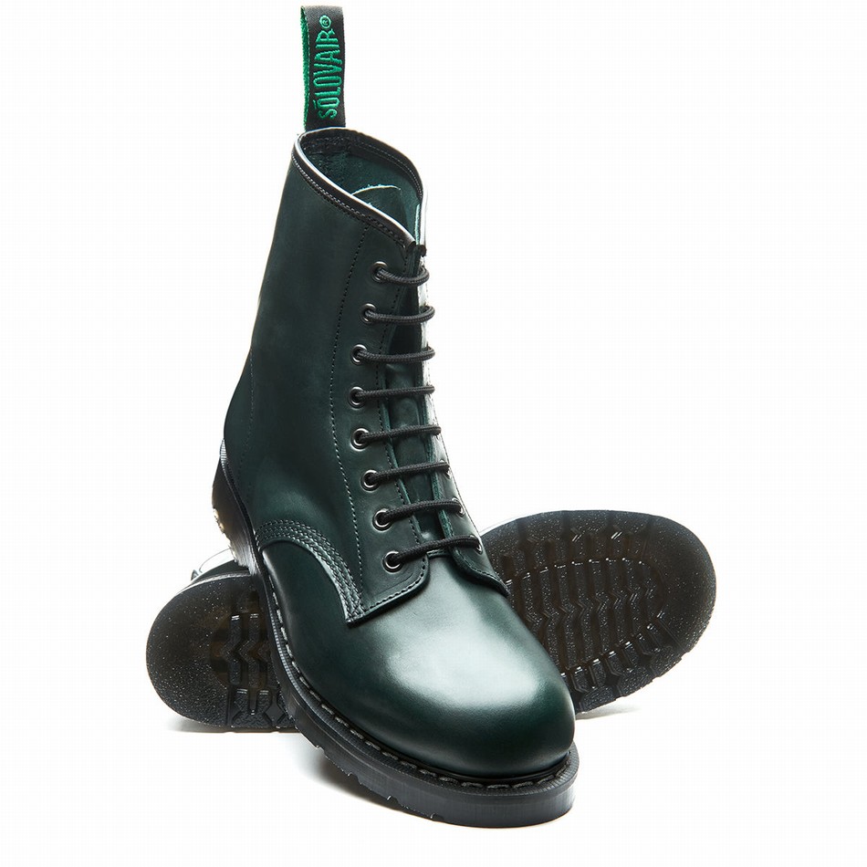 Solovair Gaucho 8 Eye Derby Støvler Herre Grøn | S8-551-CH-GN-G-030