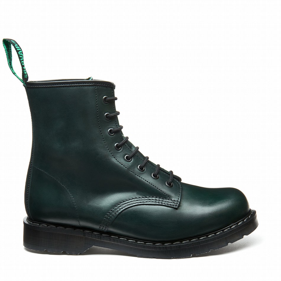 Solovair Gaucho 8 Eye Derby Støvler Herre Grøn | S8-551-CH-GN-G-030