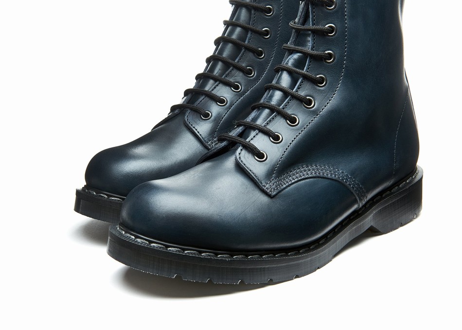 Solovair Gaucho 8 Eye Derby Støvler Herre Mørkeblå | S8-551-CH-BL-G-030