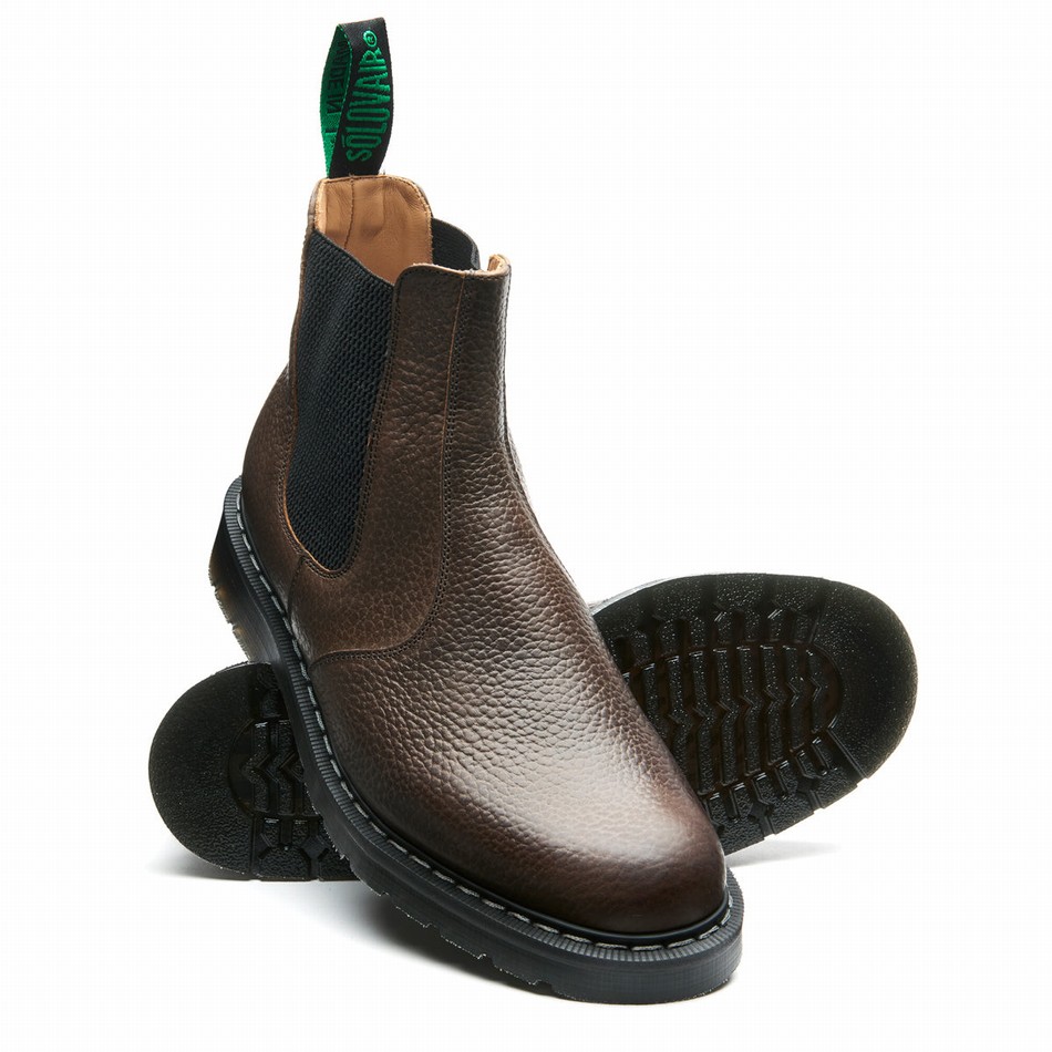 Solovair Gaucho Brown Grain Dealer Støvler Dame Brune | S0-900-CH-SoftG-G-030