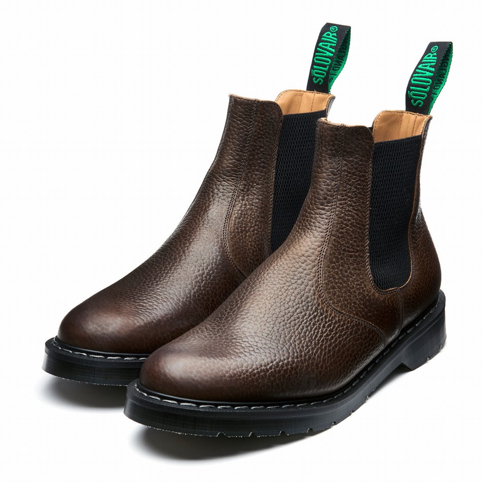 Solovair Gaucho Brown Grain Dealer Støvler Dame Brune | S0-900-CH-SoftG-G-030