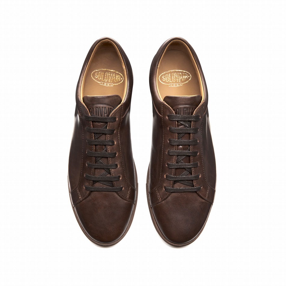 Solovair Gaucho Crazy Horse 070 Sneakers Dame Brune | S7-070-CH-B-030