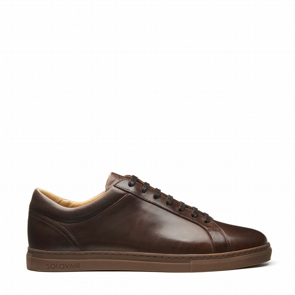 Solovair Gaucho Crazy Horse 070 Sneakers Dame Brune | S7-070-CH-B-030