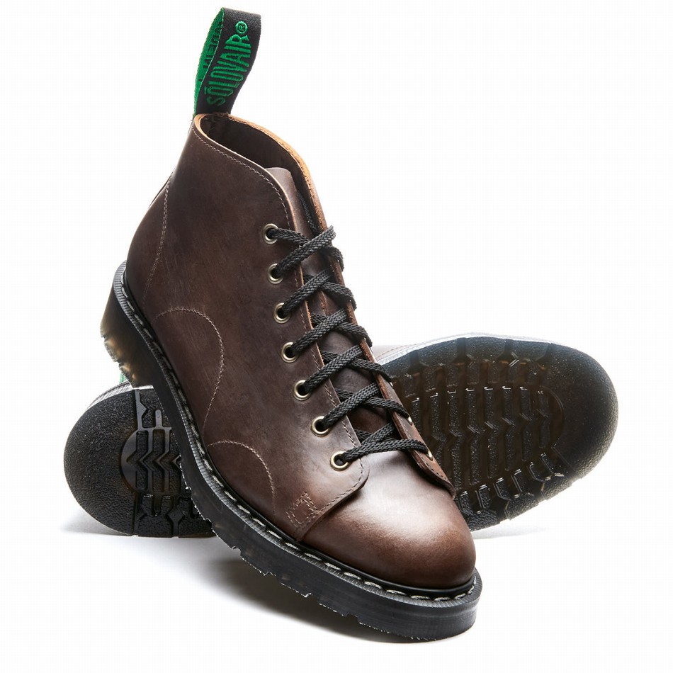 Solovair Gaucho Crazy Horse Abestøvler Dame Brune | S7-116-CH-G-030