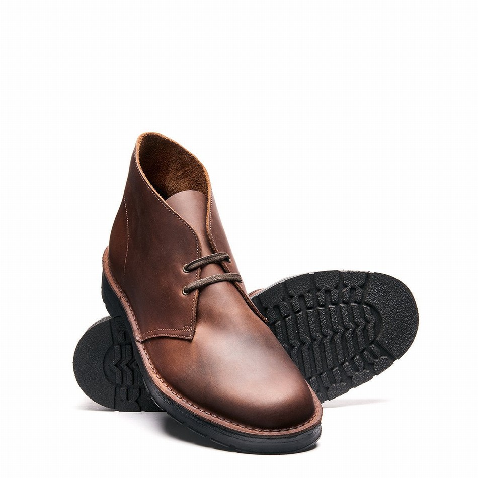 Solovair Gaucho Crazy Horse Chukka Støvler Herre Brune | 103-339-060