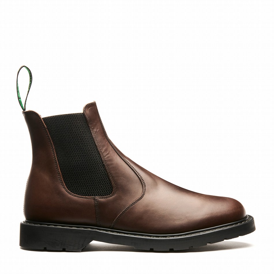 Solovair Gaucho Crazy Horse Shearling Lined Dealer Støvler Dame Brune | LS0-900-CH-SHE-B-040