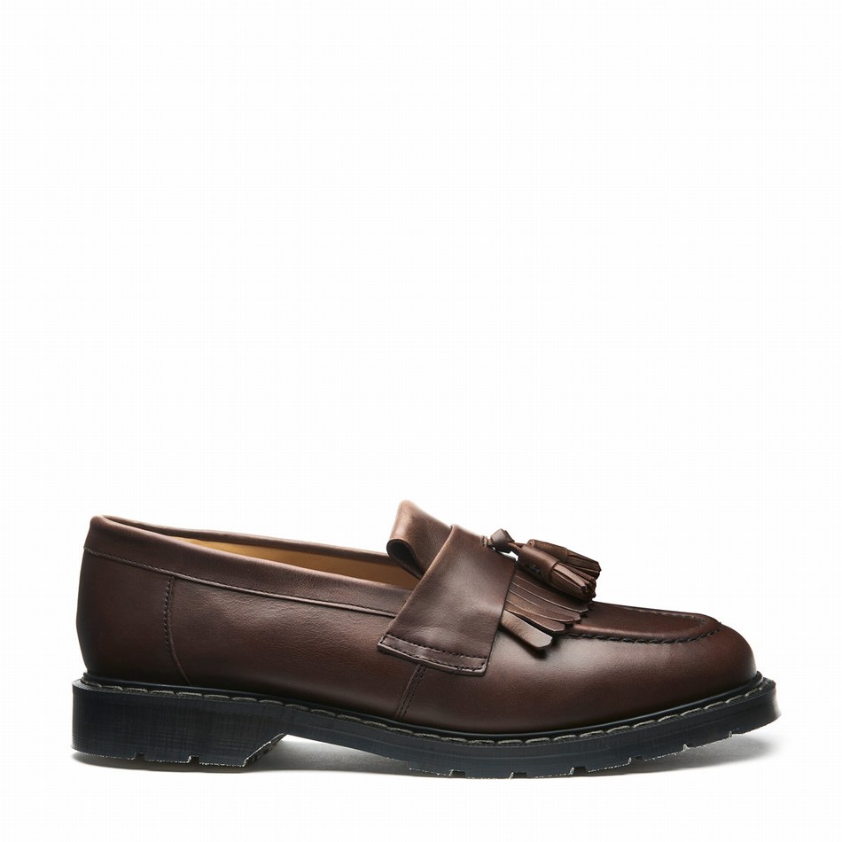 Solovair Gaucho Crazy Horse Tassel Loafers Herre Brune | S0-1022-CH-G-030