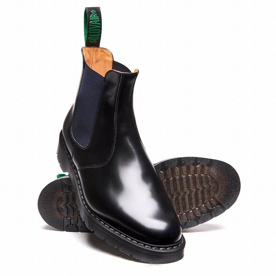 Solovair Gaucho Dealer Støvler Dame Mørkeblå | S0-900-BK-NV-G-055