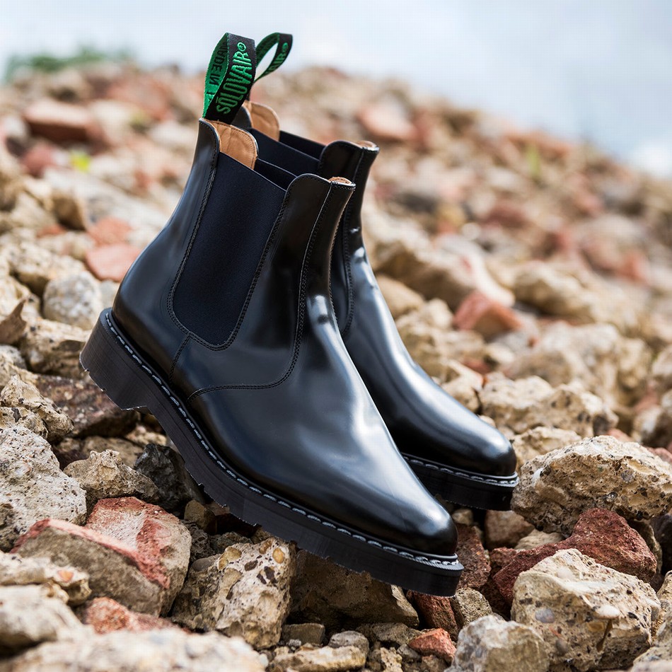 Solovair Gaucho Dealer Støvler Dame Mørkeblå | S0-900-BK-NV-G-055