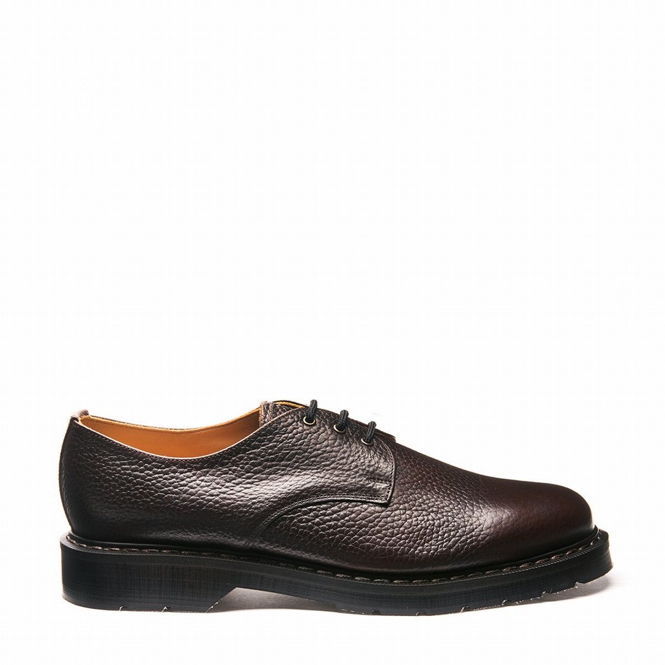 Solovair Grain 3 Eye Gibson Sko Herre Brune | S3-995-DKB-SOFTG-G-030
