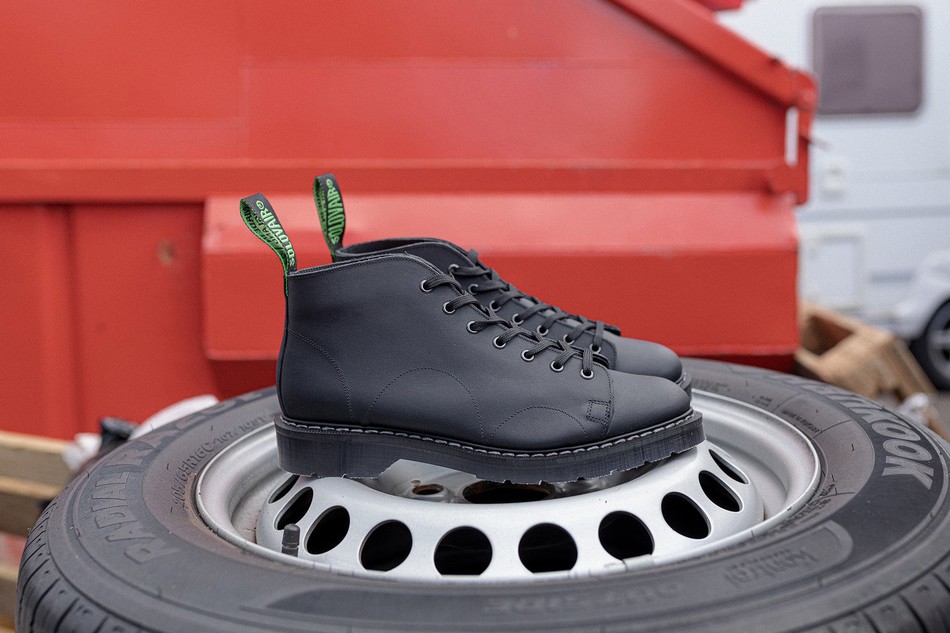 Solovair Greasy Abestøvler Dame Sort | S7-116-BG-G-030
