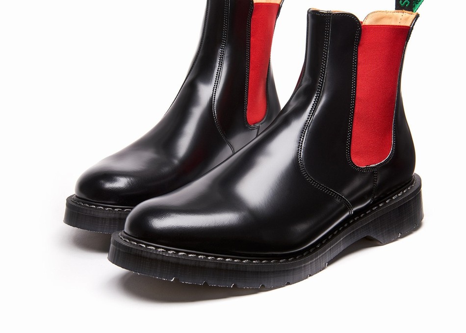 Solovair Greasy Dealer Støvler Herre Sort | S0-900-BK-RD-G-030