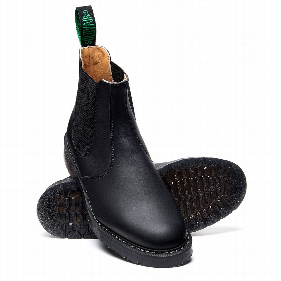 Solovair Greasy Dealer Støvler Herre Sort | S0-900-BG-G-030