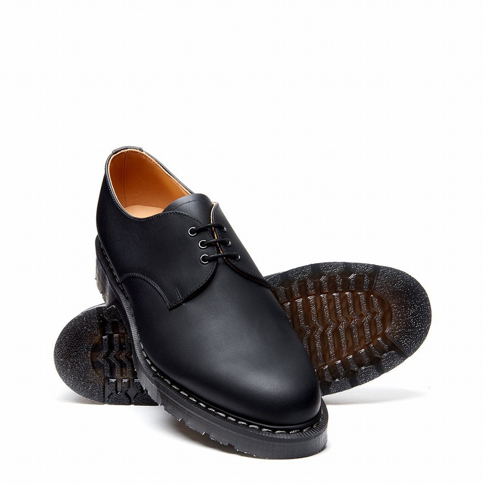 Solovair Greasy Gibson Sko Dame Sort | S3-995-BG-G-030