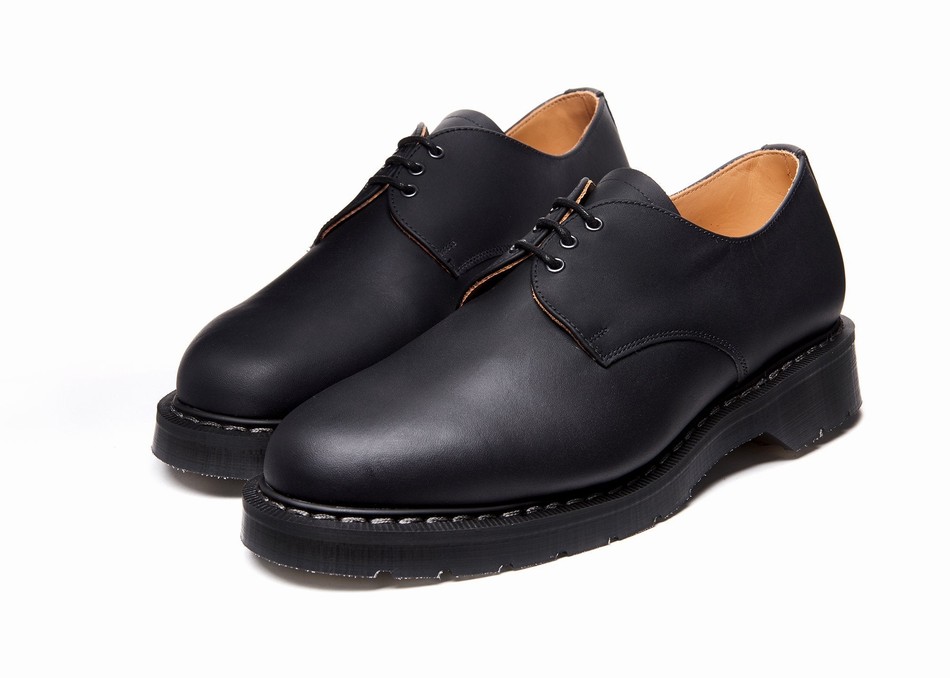 Solovair Greasy Gibson Sko Dame Sort | S3-995-BG-G-030