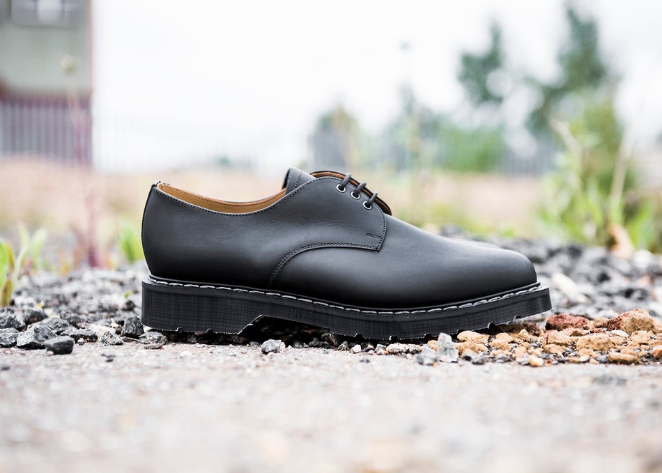 Solovair Greasy Gibson Sko Dame Sort | S3-995-BG-G-030
