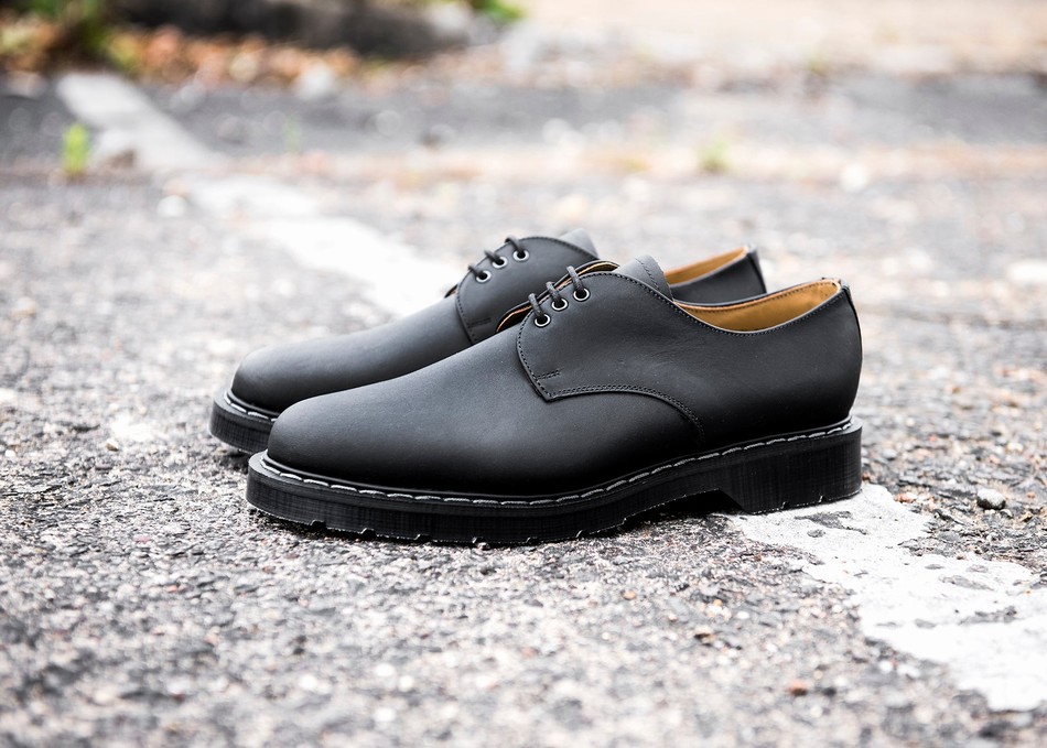 Solovair Greasy Gibson Sko Dame Sort | S3-995-BG-G-030
