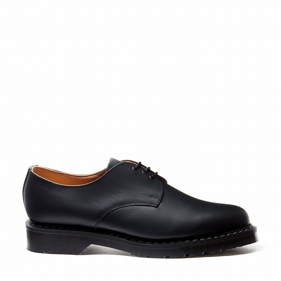 Solovair Greasy Gibson Sko Dame Sort | S3-995-BG-G-030
