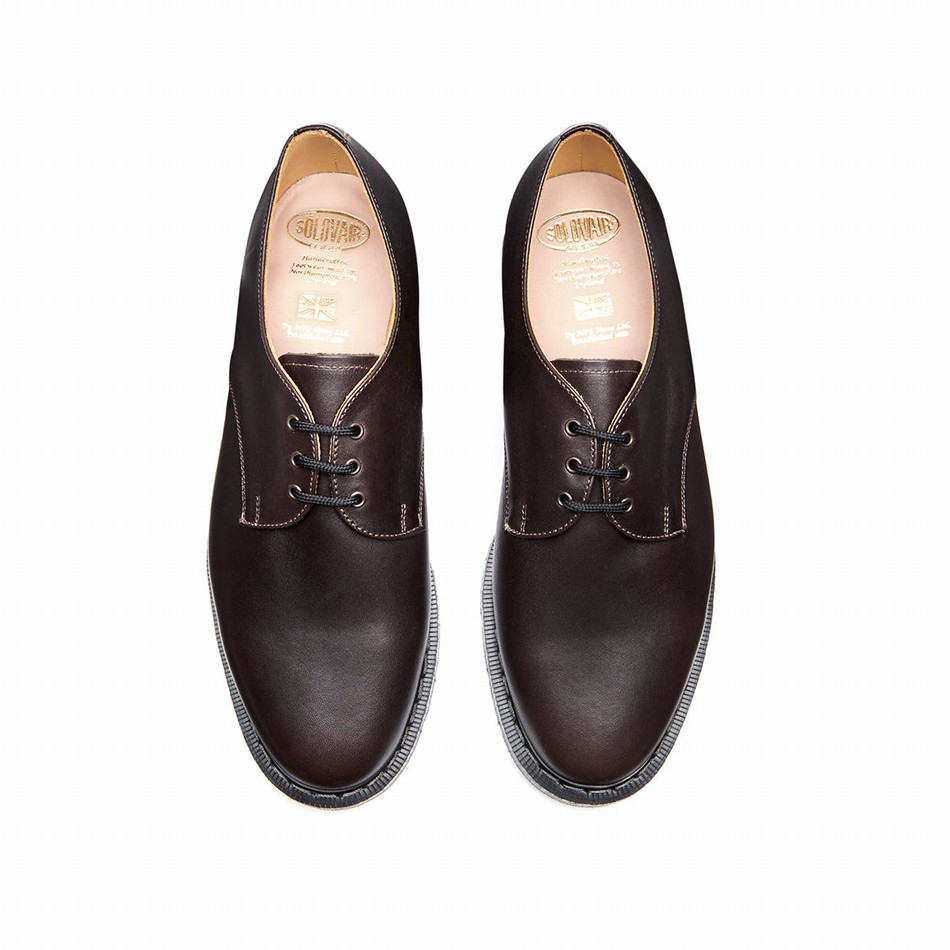 Solovair Greasy Gibson Sko Herre Brune | S3-995-BNG-G-035