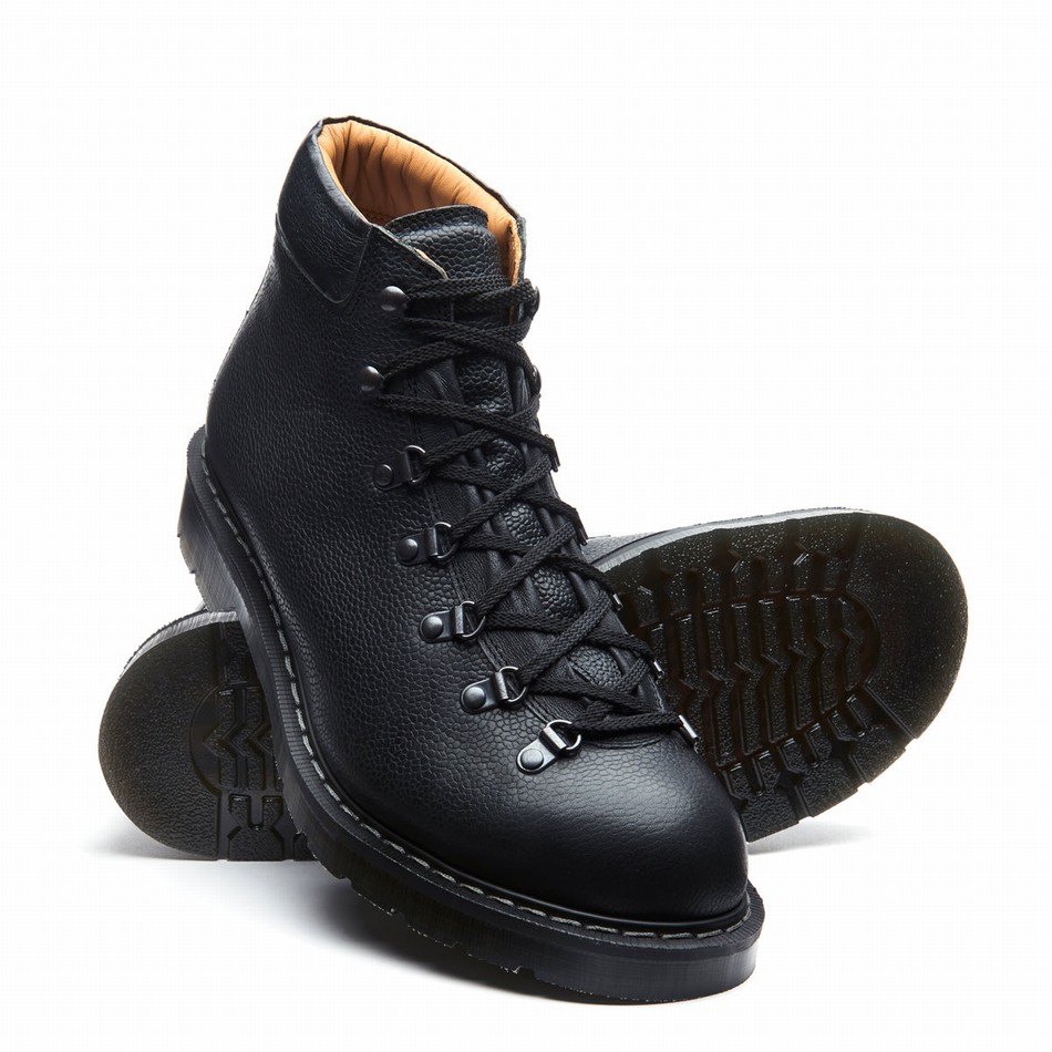 Solovair Greasy Grain Urban Vandrestøvler Herre Sort | 455-036-040