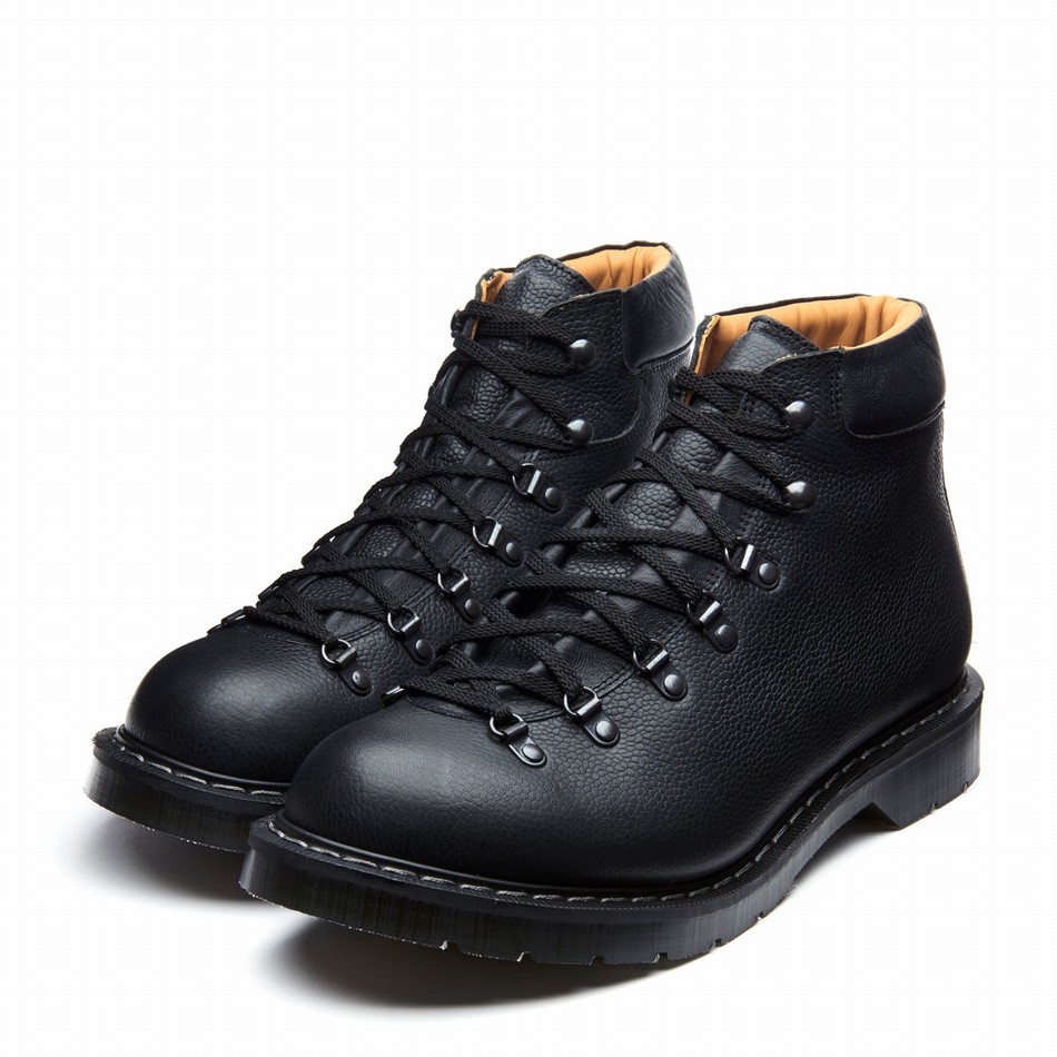 Solovair Greasy Grain Urban Vandrestøvler Herre Sort | 455-036-040
