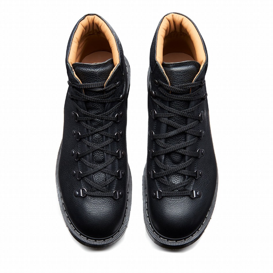 Solovair Greasy Grain Urban Vandrestøvler Herre Sort | 455-036-040