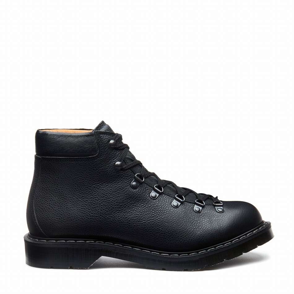 Solovair Greasy Grain Urban Vandrestøvler Herre Sort | 455-036-040