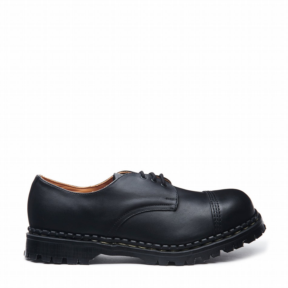 Solovair Greasy Steel Toe Capped Gibson Sko Dame Sort | GF3-1370-BG-030