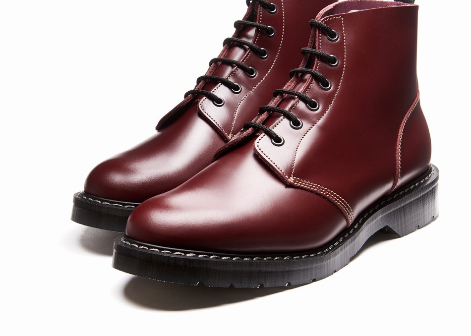 Solovair Hi-Shine 6 Eye Astronaut Støvler Dame Rød | S6-969-OX-G-030